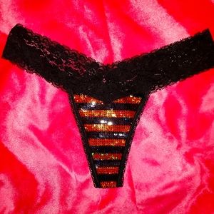 Vintage sequin Victorias Secret lace thong